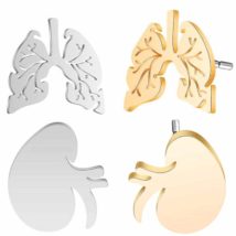 人間の臓器・肺と腎臓のピアス